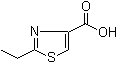 结构式 CAS# 769124-05-2, 2-乙基噻唑-4-羧酸
