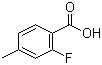 结构式 CAS# 7697-23-6, 2-氟-4-甲基苯甲酸