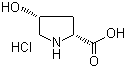 结构式 CAS# 77449-94-6, 顺式-4-羟基-D-脯氨酸盐酸盐