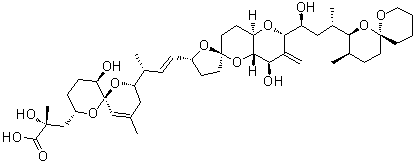 结构式 CAS# 78111-17-8, 35-去甲基鳍藻毒素 1