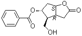 结构式 CAS# 81244-64-6, (3aalpha,4alpha,5beta,6aalpha)-(±)-5-(苯甲酰氧基)六氢-4-(羟基甲基)-2H-环戊二烯并[b]呋喃-2-酮
