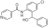 结构式 CAS# 82211-24-3, 抗倒胺; N-[4-氯-2-(羟基苄基)苯基]吡啶-4-甲酰胺