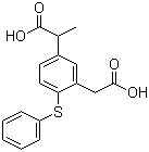 5-(1-Carboxyethyl)-2-(phenylthio)phenylacetic acid molecular structure (CAS 83237-49-4)
