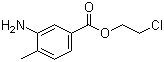 structure of CAS# 83488-00-0, 2-Chloroethyl 3-amino-4-methylbenzoate