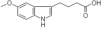 结构式 CAS# 83696-90-6, 5-甲氧基吲哚-3-丁酸