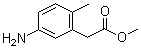 结构式 CAS# 850449-93-3, 5-氨基-2-甲基苯乙酸甲酯
