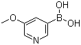 结构式 CAS# 850991-69-4, 5-甲氧基吡啶-3-硼酸