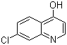 structure of CAS# 86-99-7, 7-Chloroquinolin-4-ol;7-Chloro-4-hydroxyquinoline