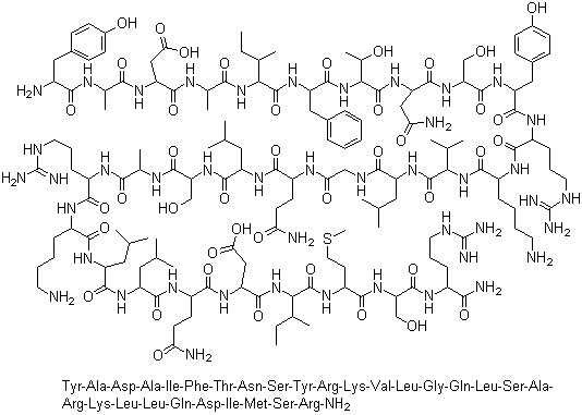 结构式 CAS# 86168-78-7, 舍莫瑞林