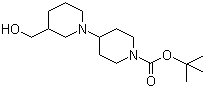 structure of CAS# 864293-17-4, tert-Butyl 4-(3-(hydroxymethyl)piperidin-1-yl)piperidine-1-carboxylate