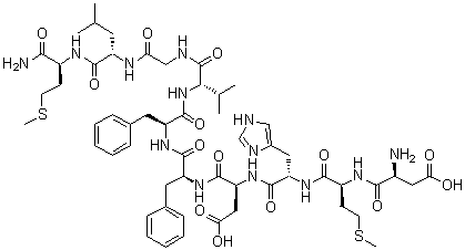 structure of CAS# 86933-75-7, Porcine neurokinin B;Neurokinin B (pig spinal cord); Neurokinin B (porcine); Neurokinin beta (pig spinal cord); Neuromedin K (pig spinal cord)