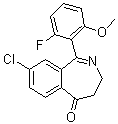 structure of CAS# 869367-01-1, 8-Chloro-1-(2-fluoro-6-methoxyphenyl)-3,4-dihydro-5H-2-benzazepin-5-one