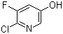 structure of CAS# 870062-76-3, 2-Chloro-3-fluoro-5-hydroxypyridine;6-Chloro-5-fluoropyridin-3-ol