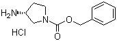 structure of CAS# 870621-17-3, (R)-1-Cbz-3-Aminopyrrolidine hydrochloride