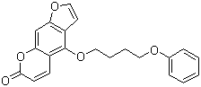 structure of CAS# 870653-45-5, 5-(4-Phenoxybutoxy)psoralen;4-(4-Phenoxybutoxy)-7H-furo[3,2-g][1]benzopyran-7-one