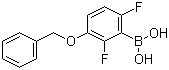 structure of CAS# 870718-07-3, (3-Benzyloxy-2,6-difluorophenyl)boronic acid;B-[2,6-Difluoro-3-(phenylmethoxy)phenyl]boronic acid