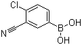 structure of CAS# 871332-95-5, 4-Chloro-3-cyanophenylboronic acid;4-Chloro-3-cyanobenzeneboronic acid