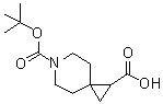 structure of CAS# 871727-05-8, 6-(tert-Butoxycarbonyl)-6-azaspiro[2.5]octane-1-carboxylic acid;6-Azaspiro[2.5]octane-1,6-dicarboxylic acid 6-(1,1-dimethylethyl) ester