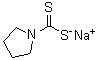 structure of CAS# 872-71-9, 1-Pyrrolidinecarbodithioic acid sodium salt