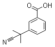 structure of CAS# 872091-00-4, 3-(2-Cyanopropan-2-yl)benzoic acid;3-(1-Cyano-1-methylethyl)benzoic acid;