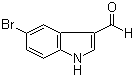 structure of CAS# 877-03-2, 5-Bromoindole-3-carboxaldehyde;5-Bromo-1H-indole-3-carbaldehyde