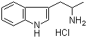 structure of CAS# 879-36-7, 3-(2-Aminopropyl)indole monohydrochloride