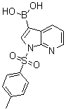 structure of CAS# 882562-39-2, [1-[(4-Methylphenyl)sulfonyl]-1H-pyrrolo[2,3-b]pyridin-3-yl]boronic acid