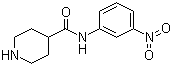 结构式 CAS# 883106-61-4, N-(3-硝基苯基)哌啶-4-甲酰胺