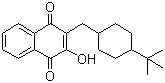 structure of CAS# 88426-33-9, Buparvaquone;2-[[4-(1,1-Dimethylethyl)cyclohexyl]methyl]-3-hydroxy-1,4-naphthalenedione