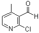 结构式 CAS# 884495-45-8, 2-氯-4-甲基-3-吡啶甲醛