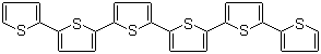 结构式 CAS# 88493-55-4, 2,2':5',2'':5'',2''':5''',2'''':5'''',2'''''-六联噻吩; alpha-六联噻吩