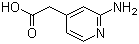 结构式 CAS# 887580-47-4, 2-氨基-4-吡啶乙酸