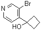 结构式 CAS# 889687-37-0, 1-(3-溴-4-吡啶基)环丁醇