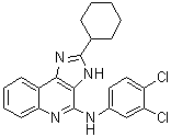 结构式 CAS# 890087-21-5, N-(3,4-二氯苯基)-2-环己基-1H-咪唑并[4,5-c]喹啉-4-胺