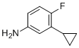 结构式 CAS# 890129-90-5, 3-环丙基-4-氟苯胺
