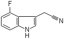 结构式 CAS# 89434-04-8, 4-氟吲哚-3-乙腈