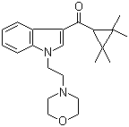 结构式 CAS# 895155-26-7, A 796260; [1-[2-(4-吗啉基)乙基]-1H-吲哚-3-基](2,2,3,3-四甲基环丙基)甲酮