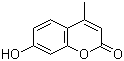 structure of CAS# 90-33-5, 4-Methylumbelliferone;4-Methyl-7-hydroxycoumarin; 7-Hydroxy-4-methylcoumarin; beta-Methylumbelliferone; Hymecromone; Coumarin 4