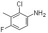 structure of CAS# 90292-63-0, 2-Chloro-4-fluoro-3-methylbenzenamine