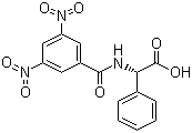 structure of CAS# 90761-62-9, (S)-(+)-N-(3,5-Dinitrobenzoyl)-alpha-phenylglycine;N-(3,5-Dinitrobenzoyl)-L-alpha-phenylglycine