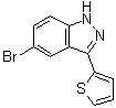 结构式 CAS# 911305-81-2, 5-溴-3-(2-噻吩基)-1H-吲唑