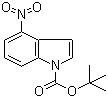 结构式 CAS# 913836-24-5, 1-Boc-4-硝基吲哚; 1-叔丁氧羰基-4-硝基吲哚