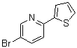 structure of CAS# 91891-74-6, 5-Bromo-2-(thien-2-yl)pyridine;2-(5-Bromo-2-pyridyl)thiophene