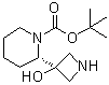 structure of CAS# 934666-39-4, (S)-2-(3-Hydroxyazetidin-3-yl)piperidine-1-carboxylic acid tert-butyl ester;1,1-Dimethylethyl (2S)-2-(3-hydroxyazetidin-3-yl)piperidine-1-carboxylate