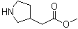 structure of CAS# 95274-14-9, 3-Pyrrolidineacetic acid methyl ester;Methyl pyrrolidin-3-ylacetate