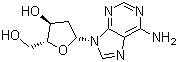 structure of CAS# 958-09-8, 2'-Deoxyadenosine ;Deoxyadenosine