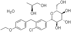 structure of CAS# 960404-48-2, Forxiga;Dapagliflozin propylene glycolate hydrate