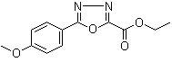 structure of CAS# 99367-44-9, 5-(4-Methoxyphenyl)-1,3,4-oxadiazole-2-carboxylic acid ethyl ester
